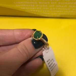 Beautiful emerald custom made Kendra Scott calvin ring